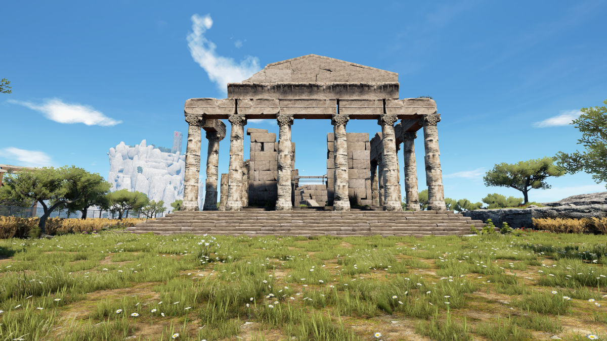 Ruinas de un templo griego.