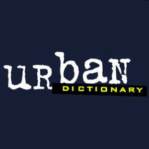 Logo Urban Dictionary sobre fondo azul